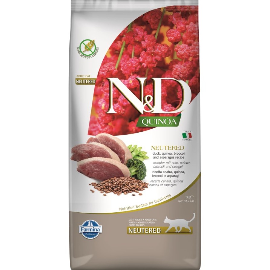 ND CAT QUINOA DUCK NEUTERED 5KG FARMINA