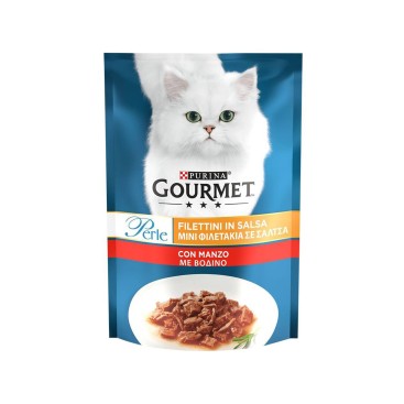 GOURMET PERLE Φιλετάκια με Βοδινό 85gr *προς Κ*