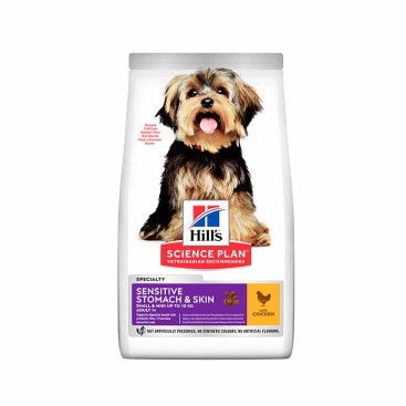 HILL'S SP CANINE Adult Sensitive Stomach&Skin Small&Mini Κοτόπουλο 1,2kg + 300gr Δώρο