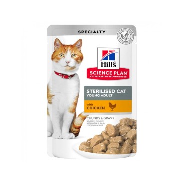 HILL'S SP FELINE Adult Sterilised Κοτόπουλο 85gr