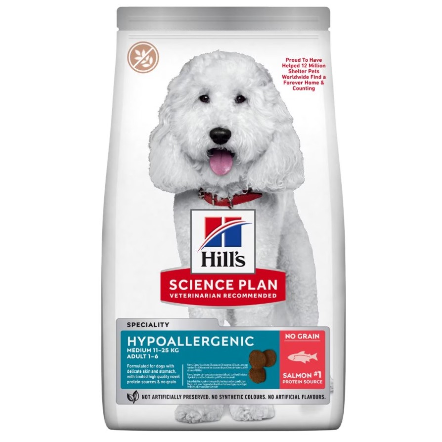 HILL'S SP CANINE Adult Medium Hypoallergenic Σολομός 2,5kg HILLS
