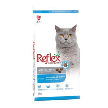 REFLEX ADULT CAT με Σολομό & Γαύρο 15KG