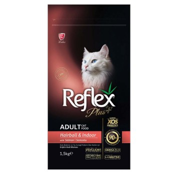 REFLEX PLUS CAT ADULT HAIRBALL με Σολομό 1,5KG