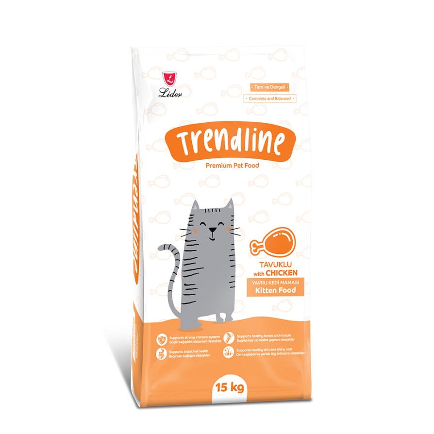 TRENDLINE KITTEN CHICKEN 15kg ΞΗΡΑ ΤΡΟΦΗ