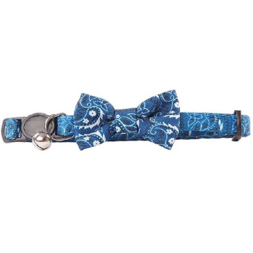PW Κολάρο Γάτας Bowknot Μπλε 30cm