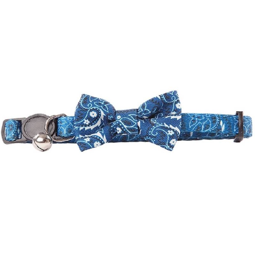 PW Κολάρο Γάτας Bowknot Μπλε 30cm PAWISE