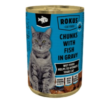 ROKUS Κονσέρβα γάτας ψάρι 415gr