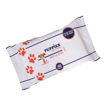 PUPPIES WET WIPES ''BODY & PAWS'' (40TEM)