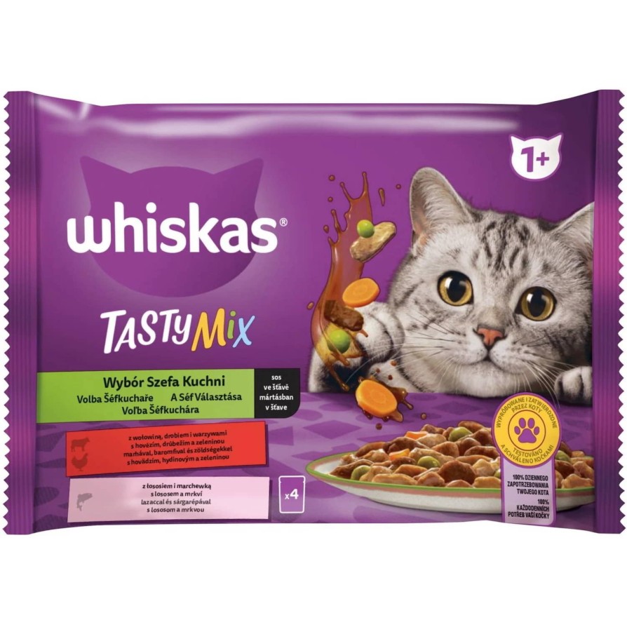 WHI TASTY MIX ΦΑΚ M/P ΣΕΦ ΣΑΛΤΣΑ 4*85gr WHISKAS