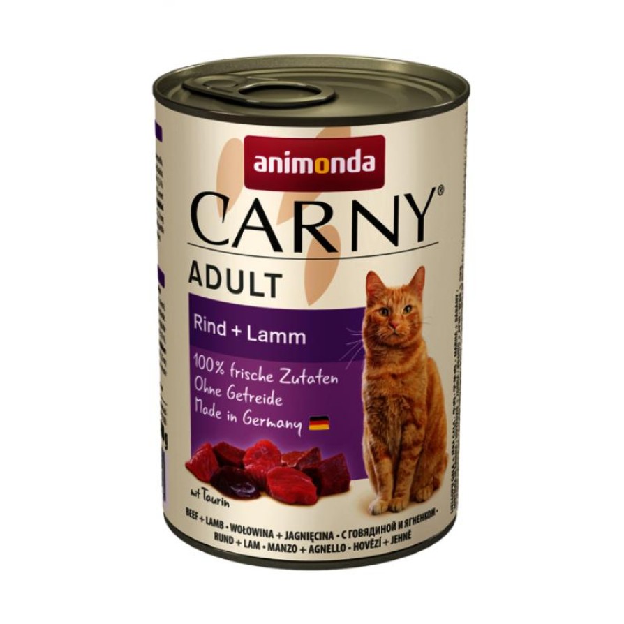 ANIMONDA CARNY ADULT CAT με ΒΟΔΙΝΌ & ΑΡΝΊ 400GR ANIMODA