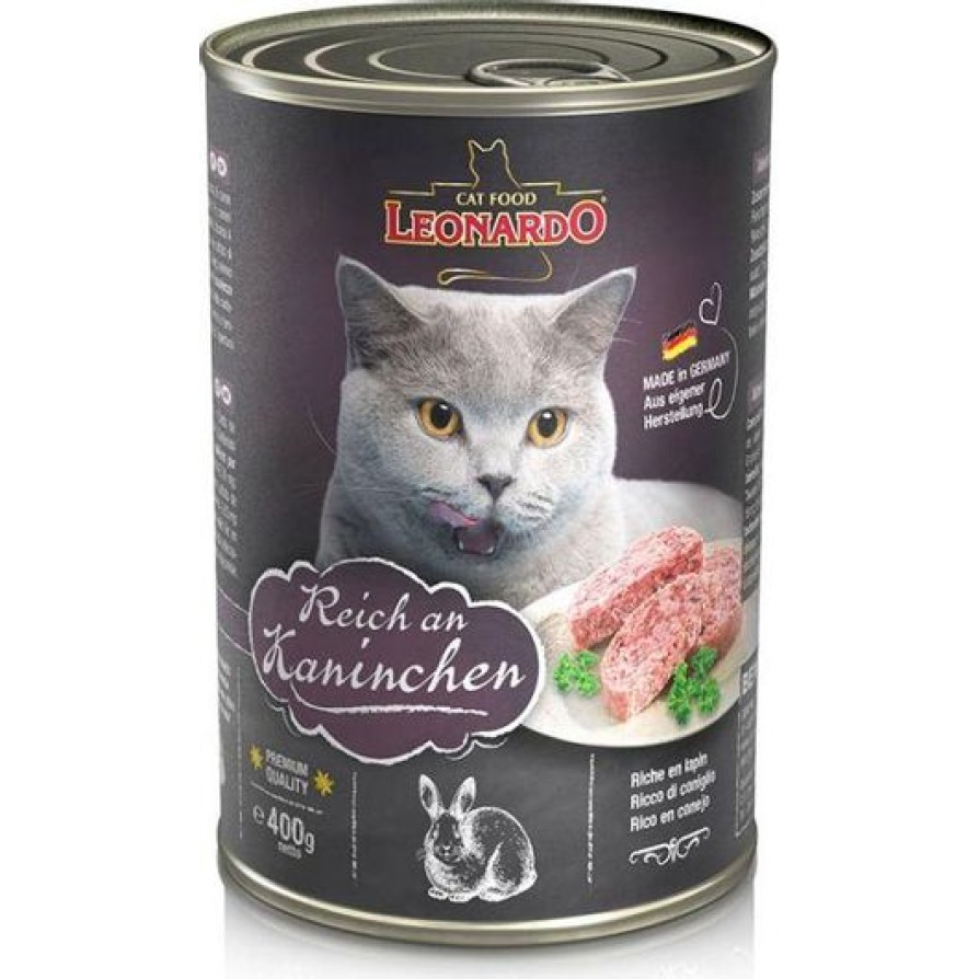 LEONARDO Cat Pate με κουνέλι 400gr ΣΚΥΛΟΣ
