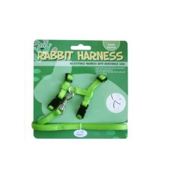 RABBIT HARNESS & LEAD SET GREEN
