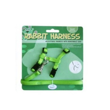 RABBIT HARNESS & LEAD SET GREEN