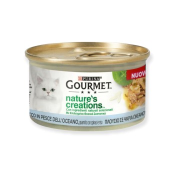GOURMET NATURE'S CREATIONS με Ψάρια Ωκεανού, γαρνιρισμένο με Σπανάκι & Ρύζι 85GR