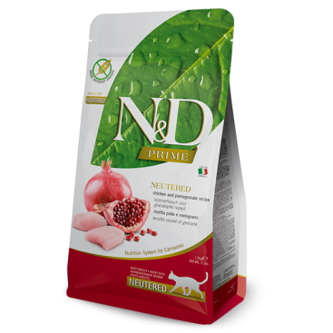 N&D CAT ADULT NEUTERED Ρόδι & Κοτόπουλο 10KG