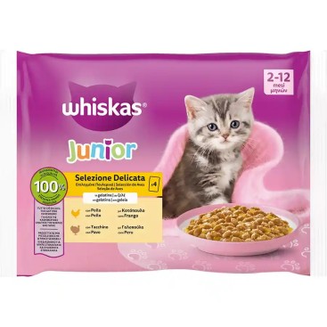 WHISKAS ΦΑΚ. M/P CORE KITTEN ΠΟΥΛΕΡΙΚΑ ΣΕ ΖΕΛΕ 4x85g