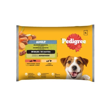 PEDIGREE M/P JUNIOR ΜΟΣ ΣΥΚΩΤΙ ΡΥΖΙ / ΚΟΤ ΡΥΖΙ ΣΕ ΖΕΛΕ 4x100gr