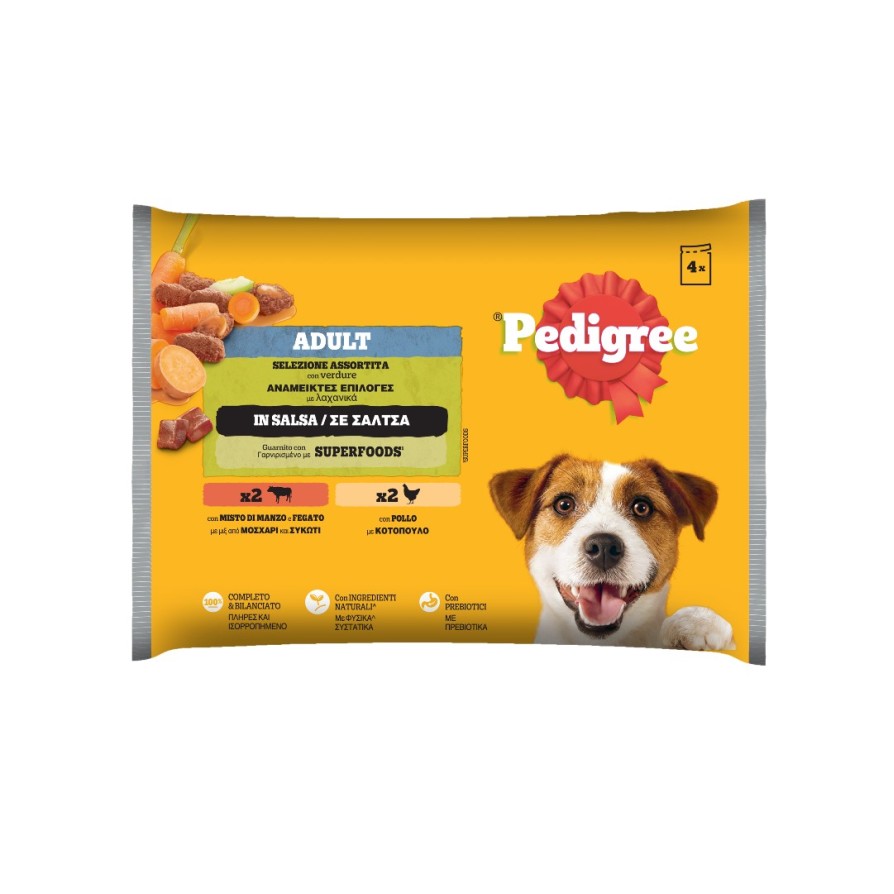PEDIGREE M/P JUNIOR ΜΟΣ ΣΥΚΩΤΙ ΡΥΖΙ / ΚΟΤ ΡΥΖΙ ΣΕ ΖΕΛΕ 4x100gr PEDIGREE