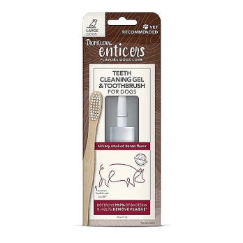 TROPICLEAN ENTICERS Teeth Cleaning Gel Hickory Smoked Bacon Large
