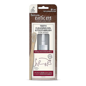 TROPICLEAN ENTICERS Teeth Cleaning Gel Hickory Smoked Bacon Large