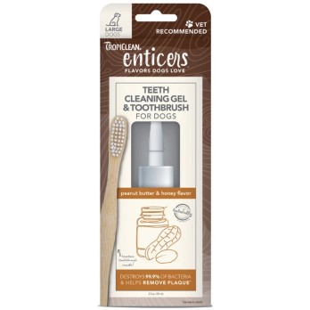 TROPICLEAN ENTICERS Teeth Cleaning Gel Peanut Butter And Honey Large