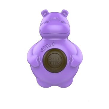 BELLY Bites Dental Treats M/L Rubber Toy HIPPO