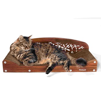 ROTIPET SLOFFY CAT SCRATCHER LRG DARK WOOD 68x25x20cm