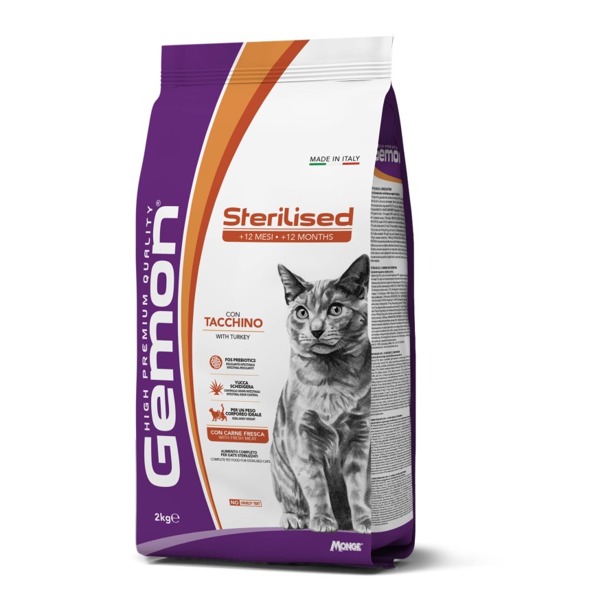 GEMON CAT STERILISED TURKEY 2KG GEMON