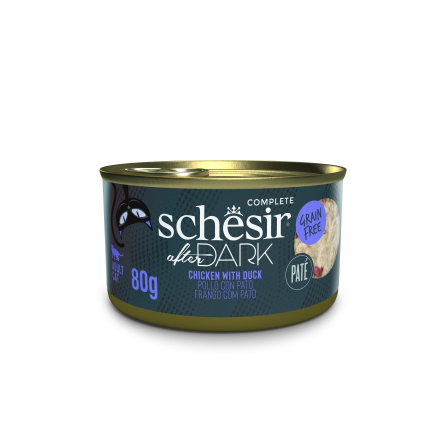 Schesir Cat After Dark Wholefood κοτόπουλο με πάπια 12/80g SCHESIR