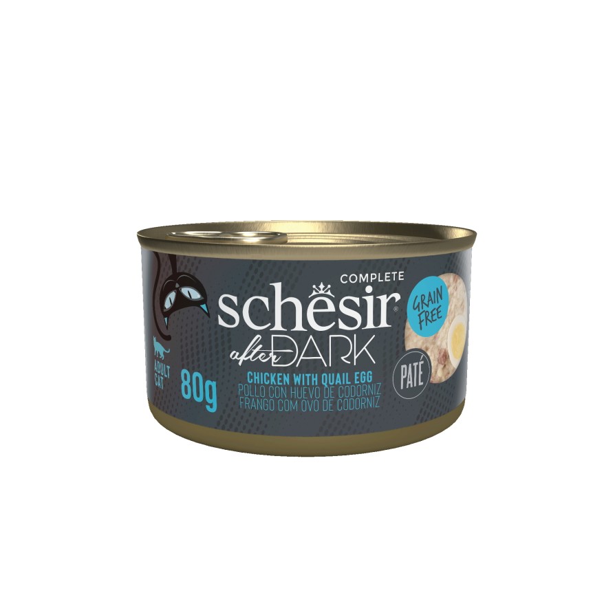Schesir Cat After Dark pate chicken with quail egg 12/80g SCHESIR