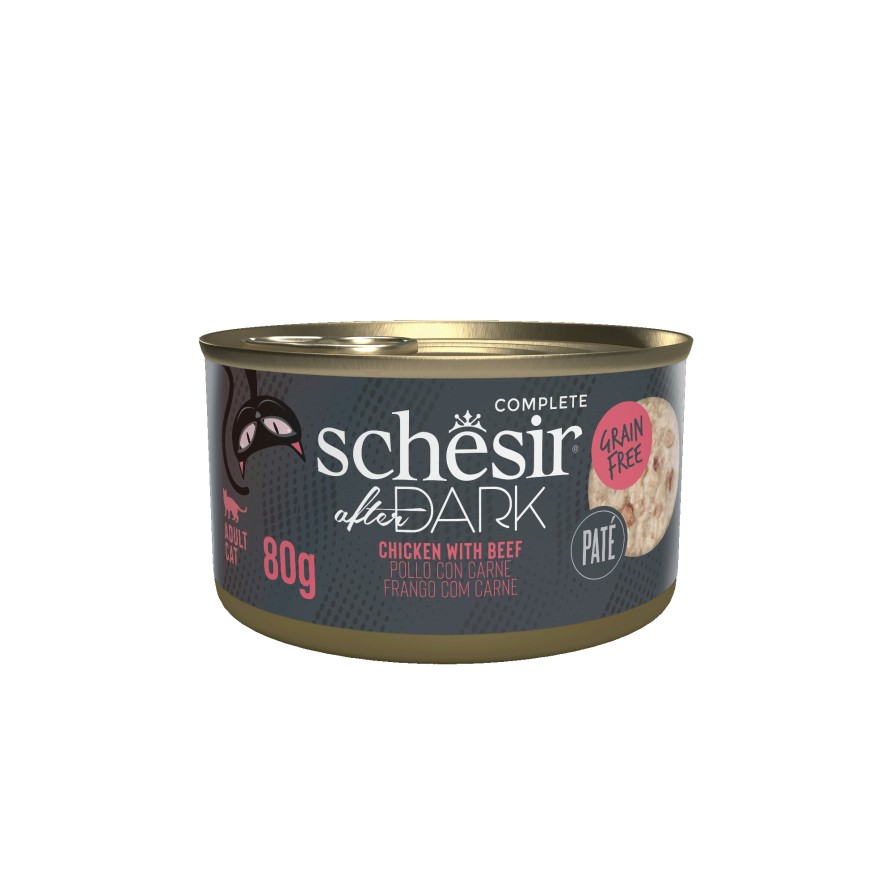 Schesir Cat After Dark Pate chicken with beef 12/80g SCHESIR