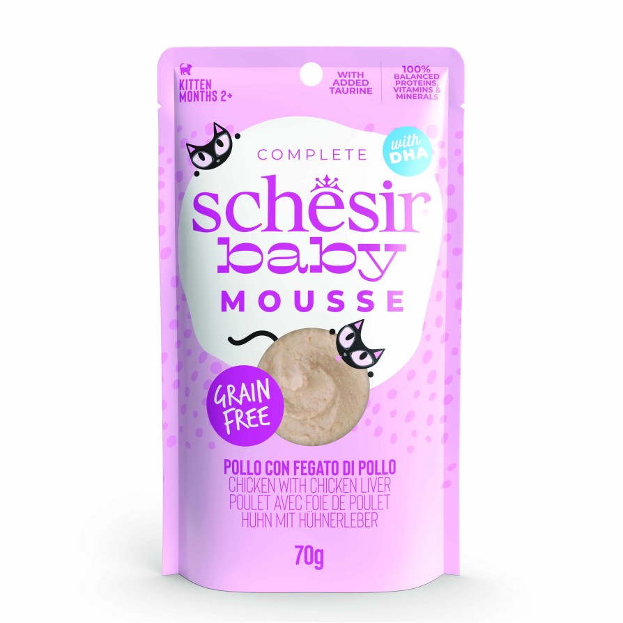 Schesir baby Cat pouch mouse chicken with liver 70g SCHESIR