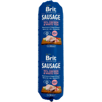 BRIT SAUSAGE CHICKEN & WHITE FISH 800gr
