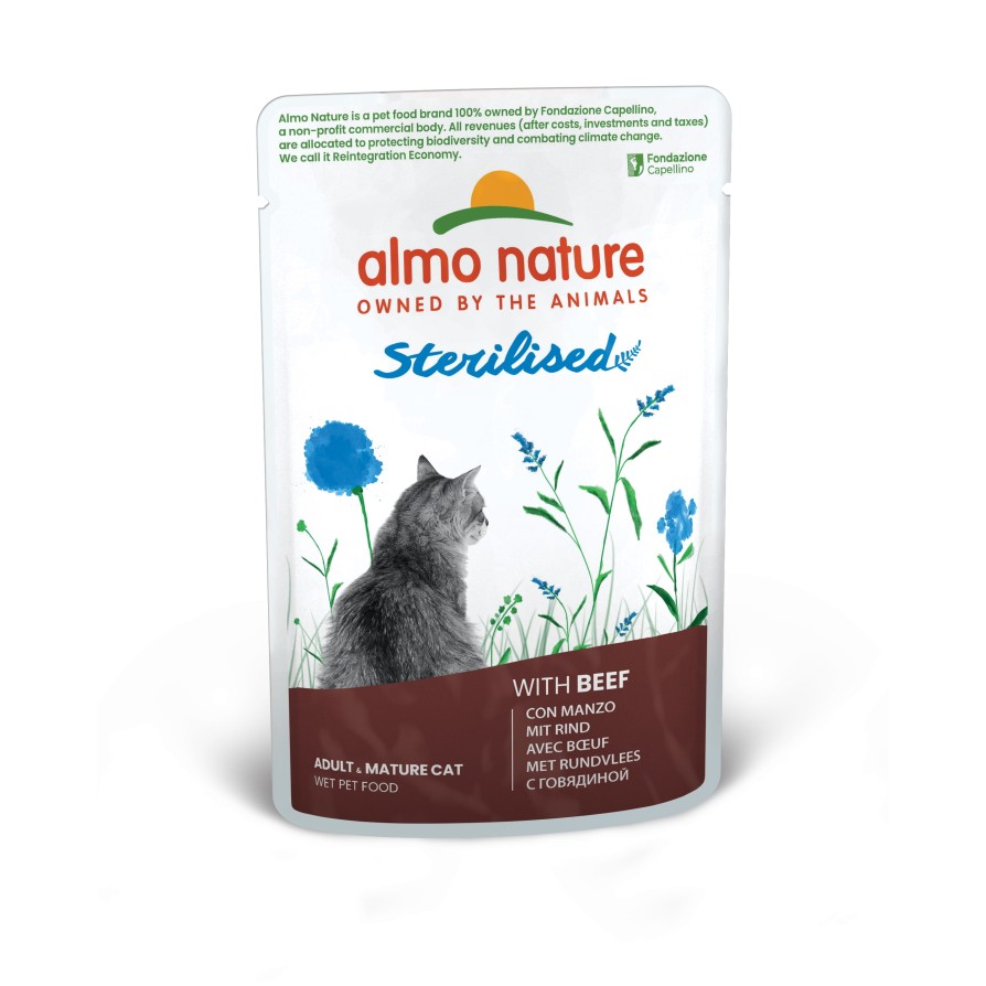 ALMO NATURE STERILIZED with Beef 70gr ΓΑΤΑ