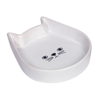 NOBBY Κεραμικό Πιάτο KITTY FACE WHITE 13x16x3cm, 200ml