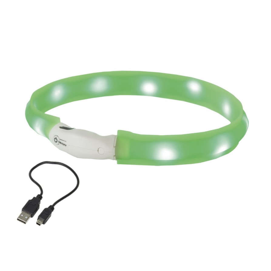 NOBBY ΛΟΥΡΑΚΙ LED LIGHT WIDE VISIBLE GREEN MEDIUM ΣΚΥΛΟΣ