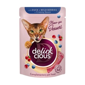 Delickcious Cat Pouch Duck & Berries 80gr