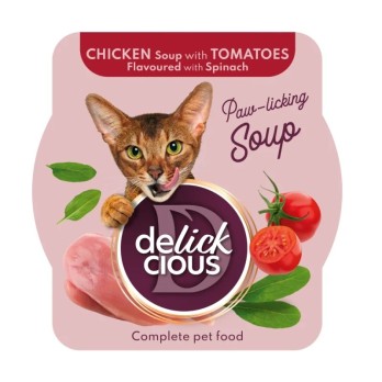 Delickcious Cat Soup Chicken & Tomato 80gr