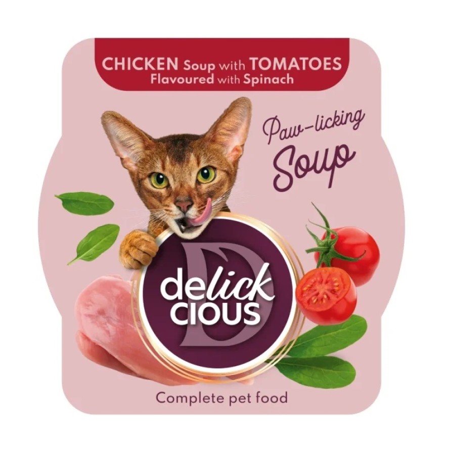 Delickcious Cat Soup Chicken & Tomato 80gr ΓΑΤΑ