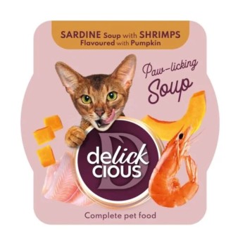 Delickcious Cat Soup Sardine & Shrimps 80gr
