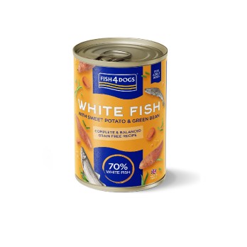 Fish4Dogs Finest Complete White Fish with Sweet Potato & Green Bean 395g