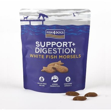 Fish4Dogs Support+ Digestion White Fish Morsels 225g