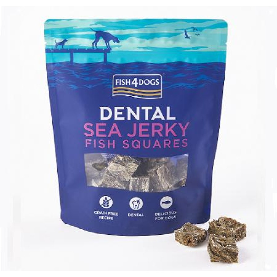 Fish4Dogs Dental Sea Jerky Fish Squares 115g FISH4DOGS