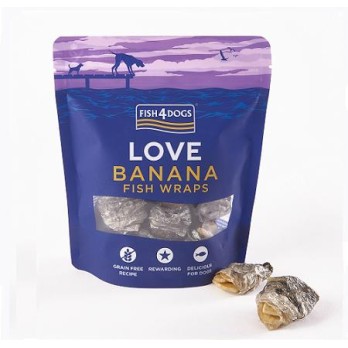 Fish4Dogs Love Banana Fish Wraps 100g