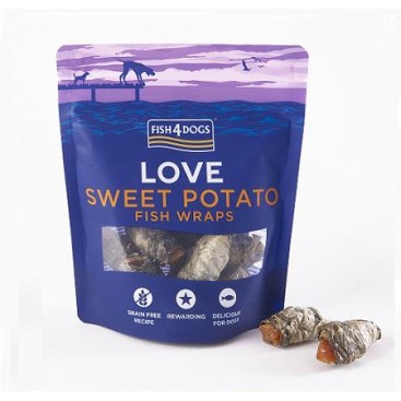 Fish4Dogs Love Sweet Potato Fish Wraps 100g