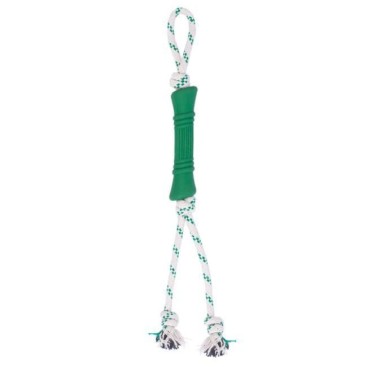 Green Sheep Small Natural Rubber Bone Rope Toy - Πράσινο