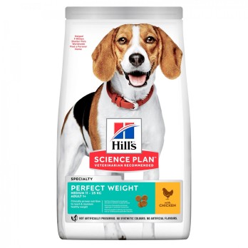 HILL'S SP CANINE Adult Perfect Weight Medium Κοτόπουλο 12KG