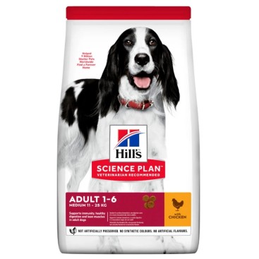 HILL'S SP CANINE Adult Medium Κοτόπουλο 2,5kg -20% Έκπτωση