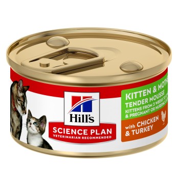 HILL'S SP FELINE Kitten&Mother Κοτόπουλο & Γαλοπούλα Mousse 85gr