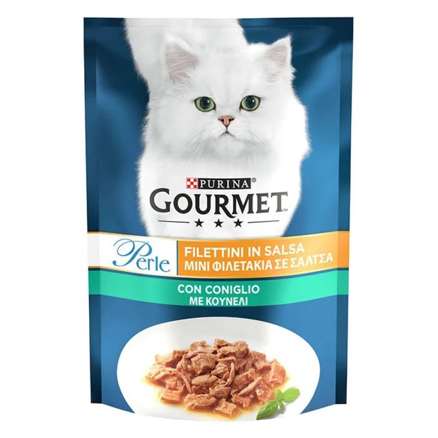 GOURMET PERLE Φιλετάκια με Κουνέλι 85gr GOURMET PERLE